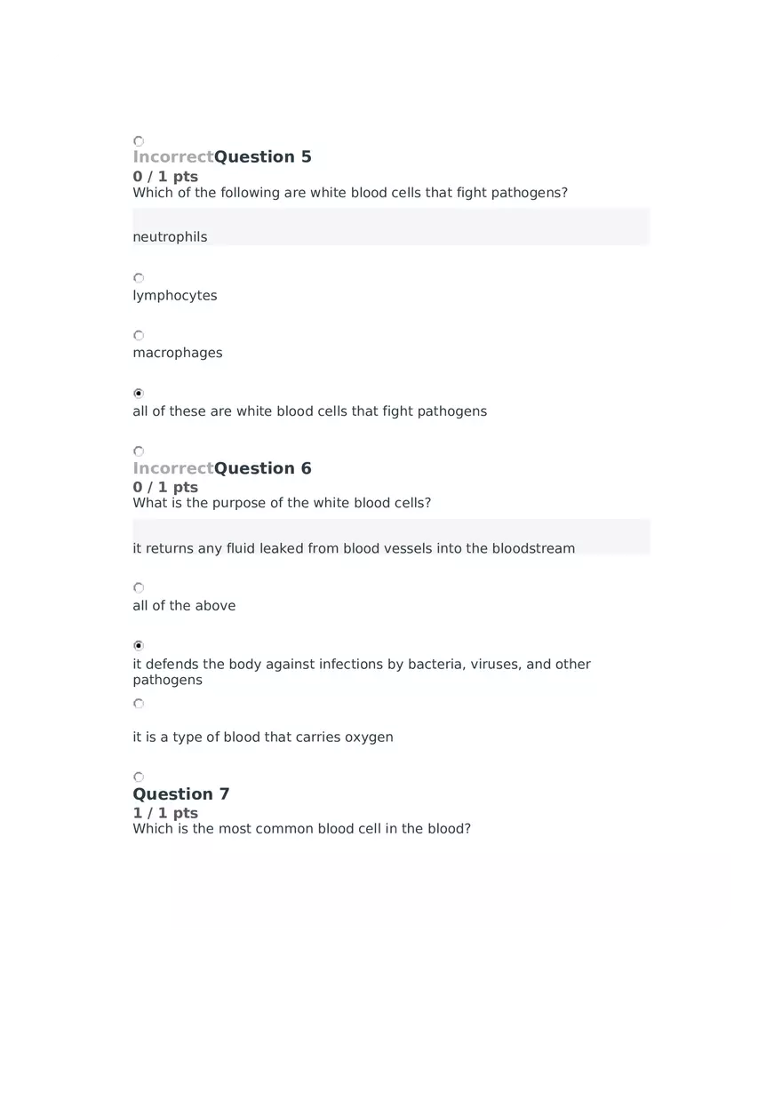 Cell Membrane to Cardiovascular System Quiz Part 3 - Page 8