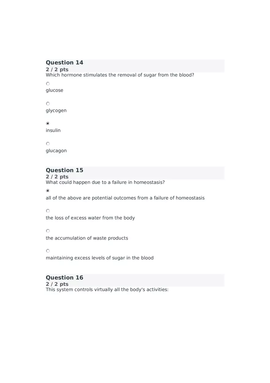 Cell Membrane to Cardiovascular System Quiz Part 3 - Page 1