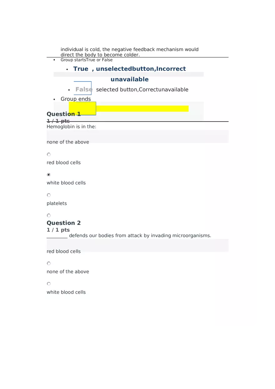 Cell Membrane to Cardiovascular System Quiz Part 3 - Page 6