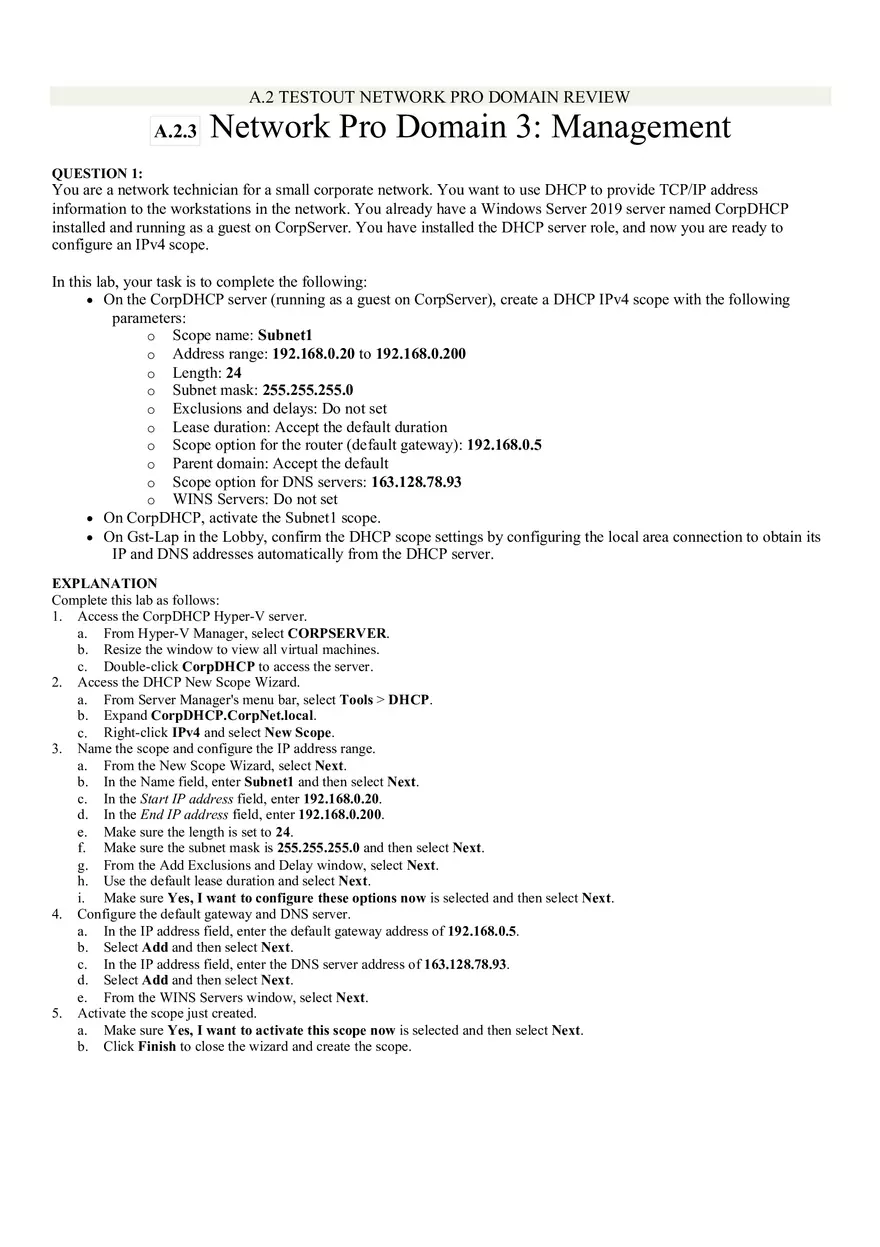Network Communications - Helps with Management - Page 1