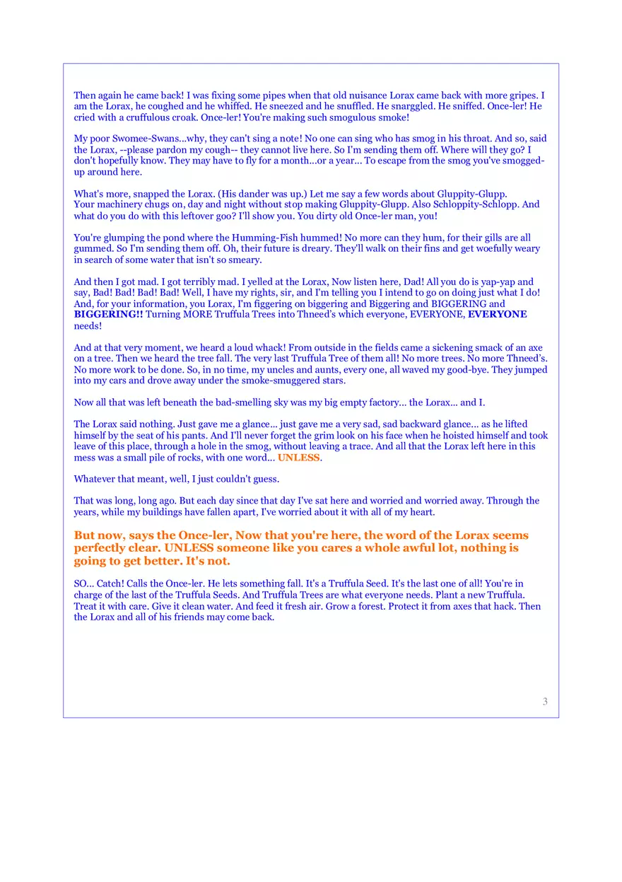 Children Narrative Script of The Lorax - Page 3