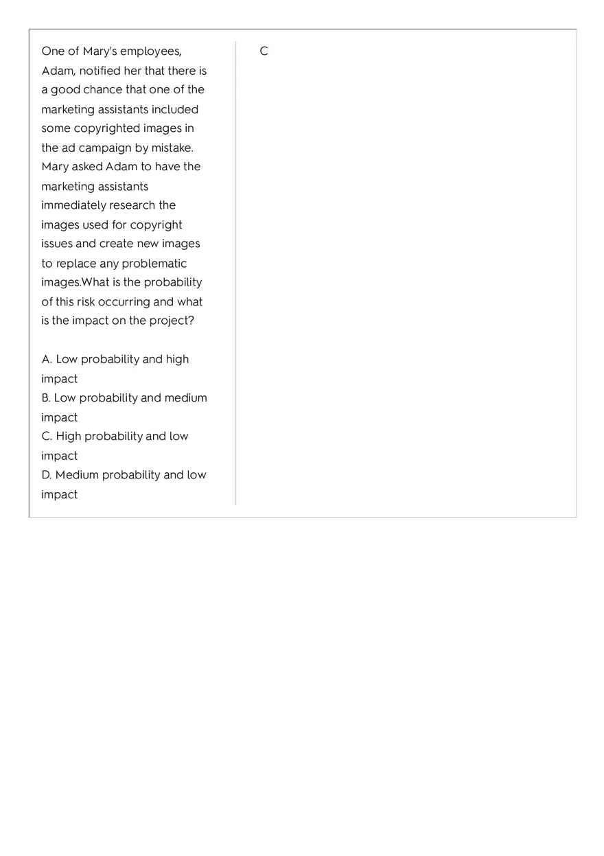 Project Management 91 Quiz Answer Key 1 - Page 5