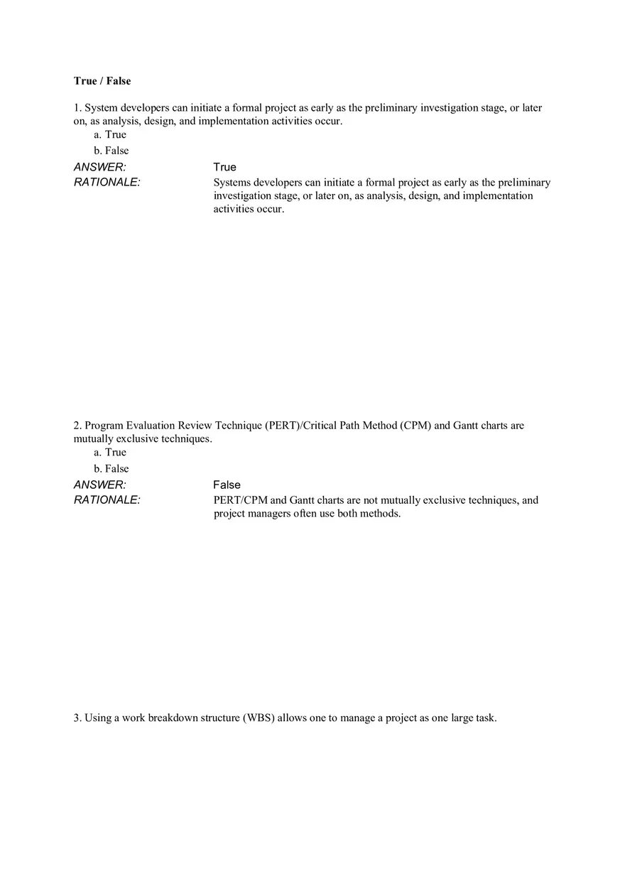 Chapter 03 Managing Systems Projects TF - Page 1