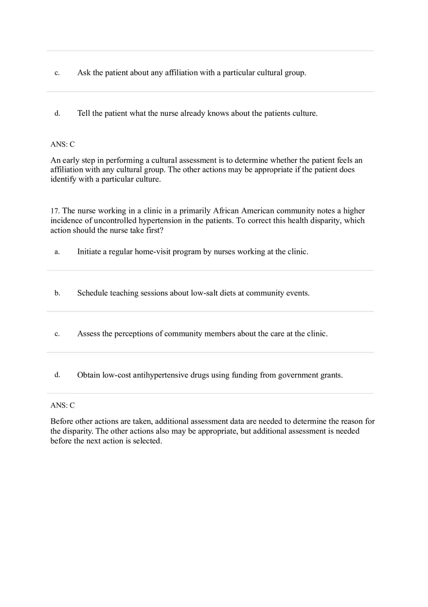 Health Disparities Answer Key Part 2 - Page 2