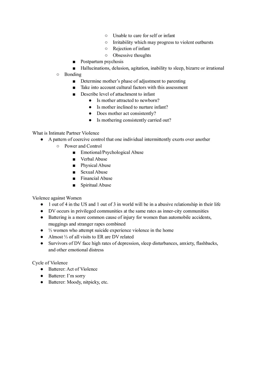 Postpartum Assessment Notes - Page 4
