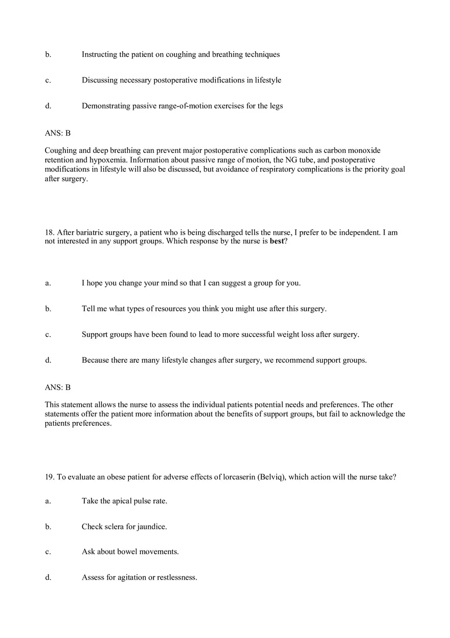 Obesity Test Bank - Page 8