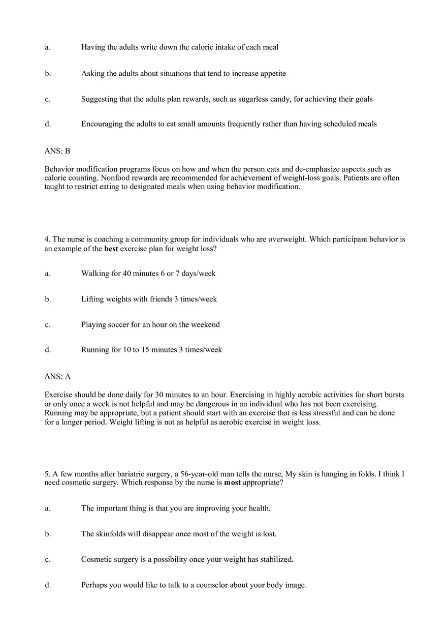Obesity Test Bank - Page 2