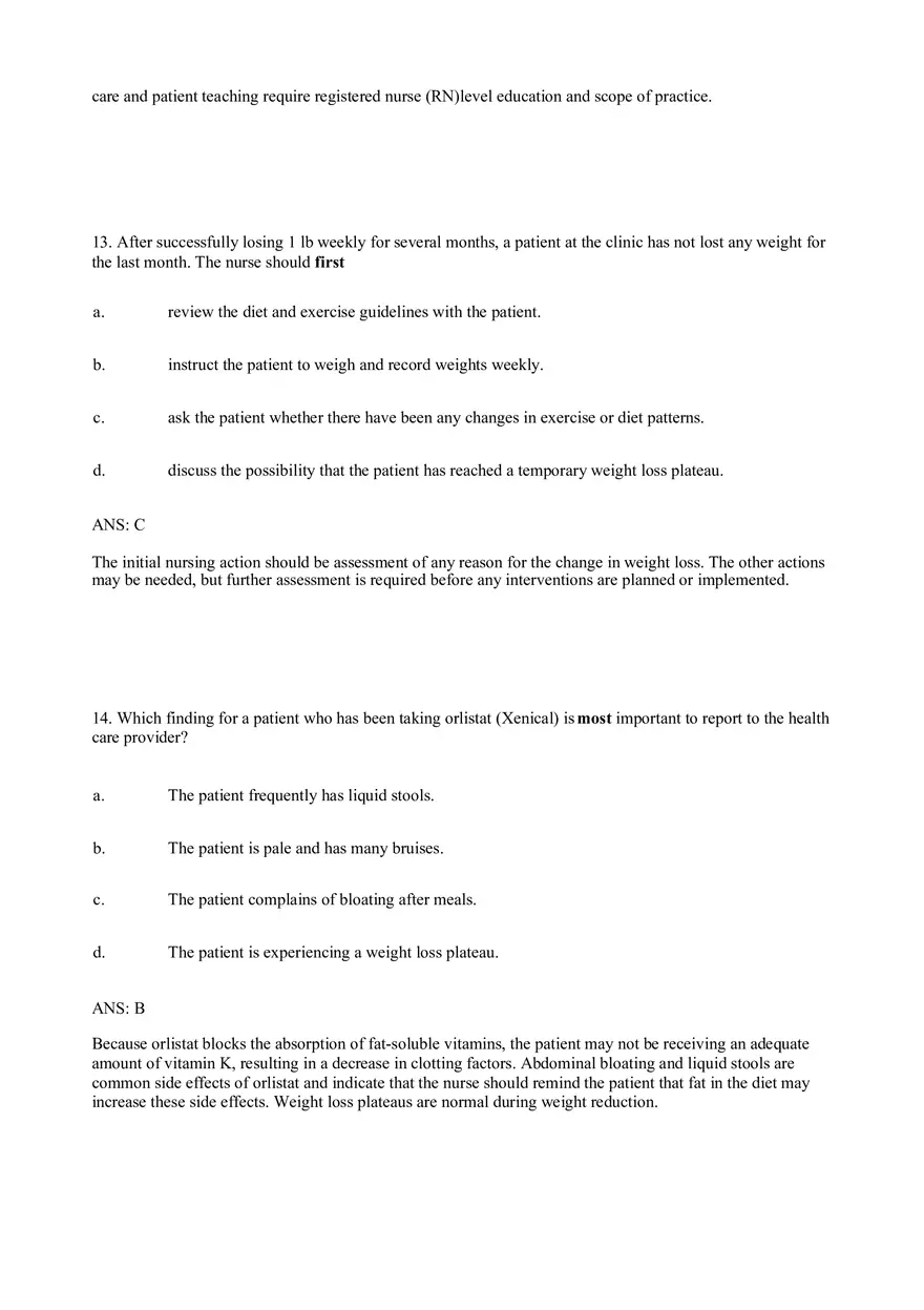 Obesity Test Bank - Page 6