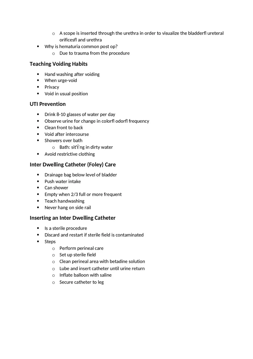 Urinary and Bowel Elimination Study Guide - Page 2