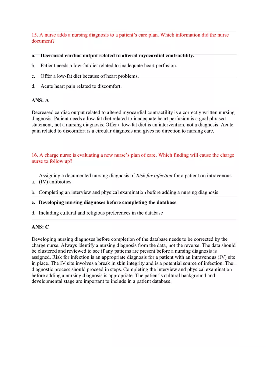 Chapter 17 Fundamentals and Medical Surgical Questions - Page 9