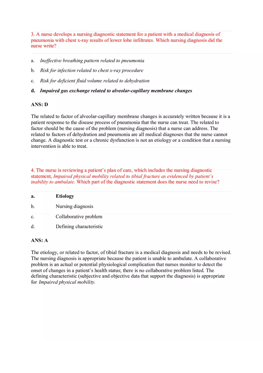 Chapter 17 Fundamentals and Medical Surgical Questions - Page 2
