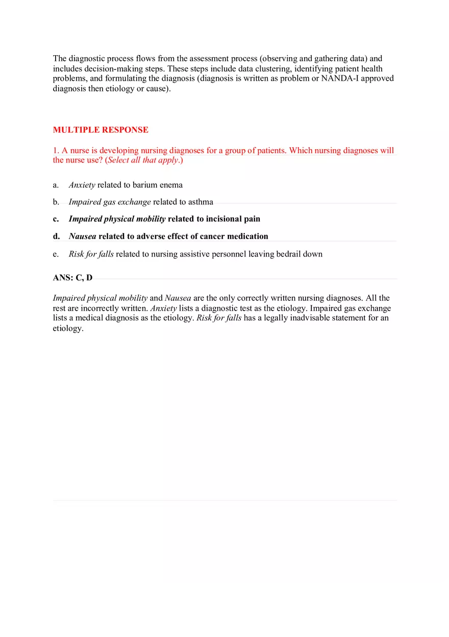 Chapter 17 Fundamentals and Medical Surgical Questions - Page 3