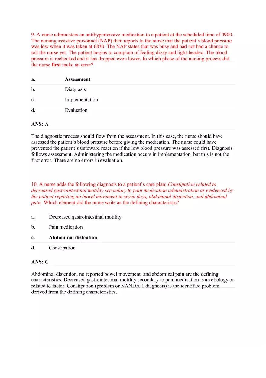 Chapter 17 Fundamentals and Medical Surgical Questions - Page 6