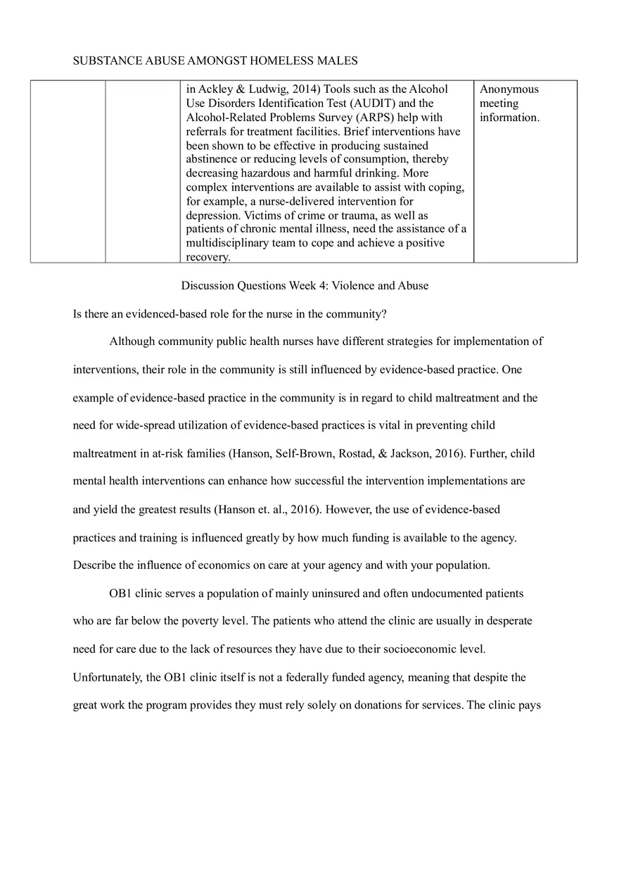 Community Nursing Careplan - Population Based Change Care Plan - Page 11