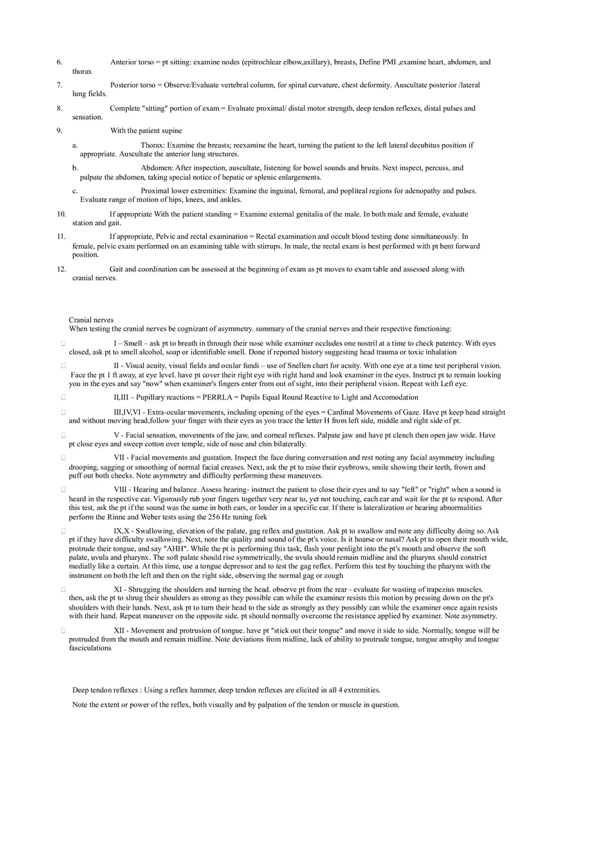 Narrative Charting Resource Sheet - Wording and  What to Look for in Head to Toe Assessment - Page 3