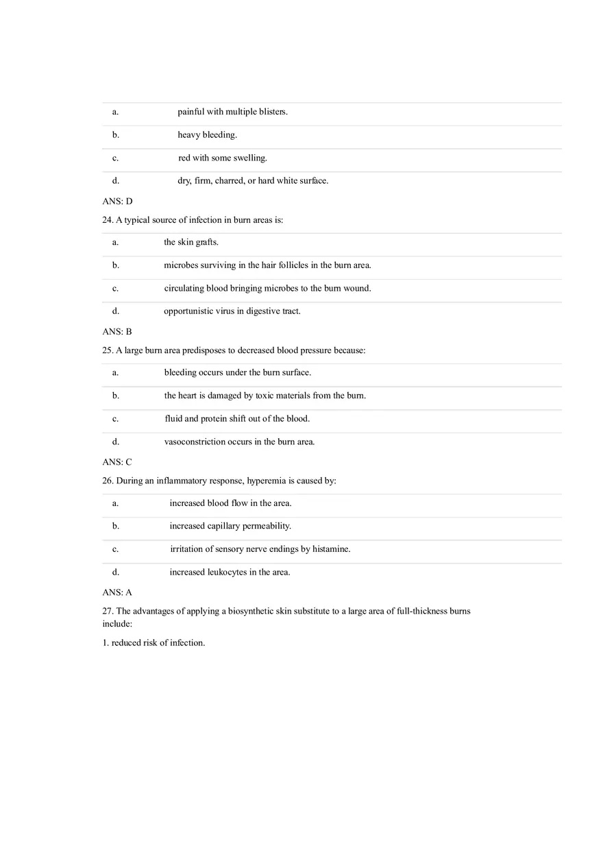 Answer Key - Inflammation and Healing Test Bank - Page 14