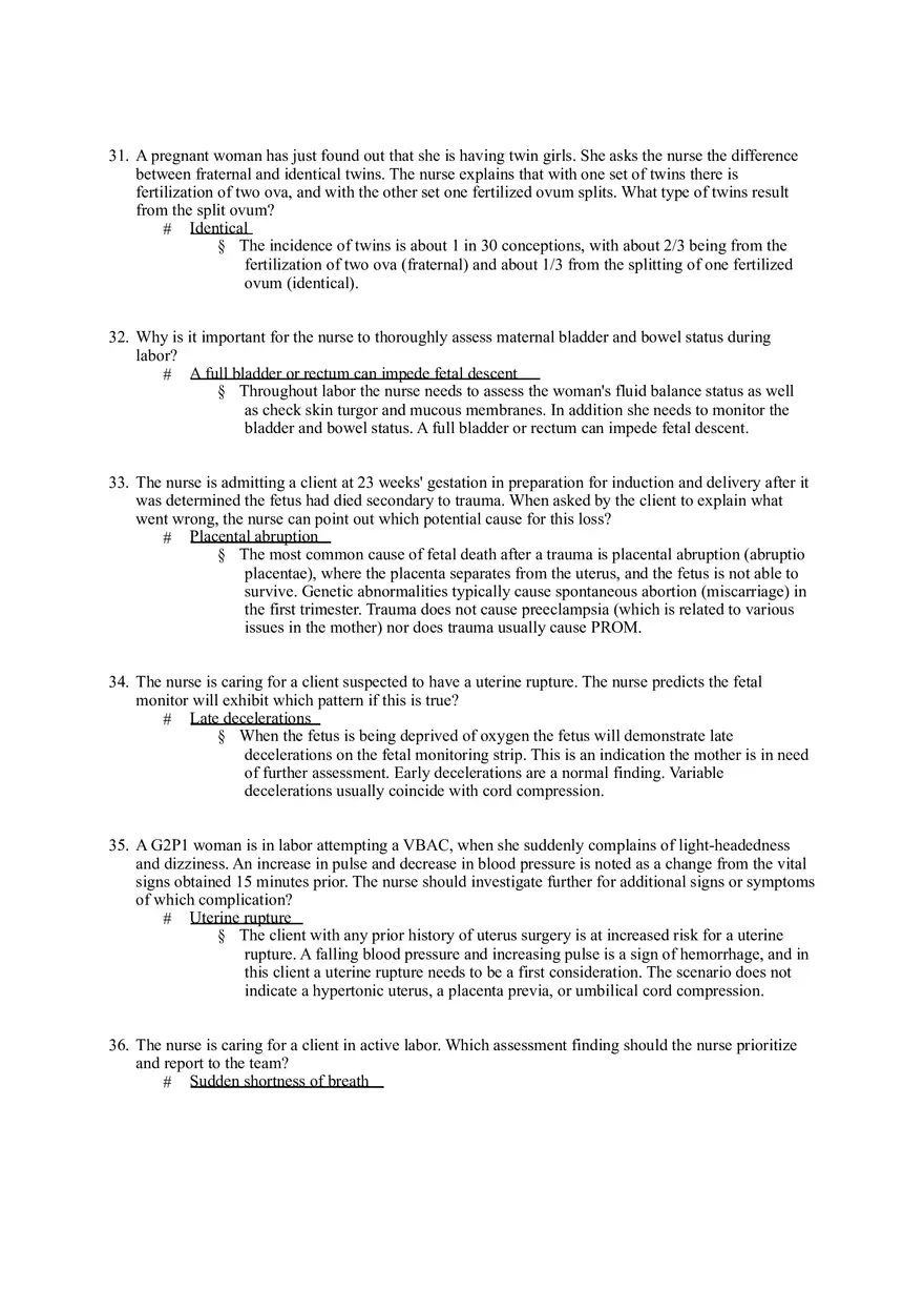 Nursing Management of Labor and Birth at Risk - Page 7