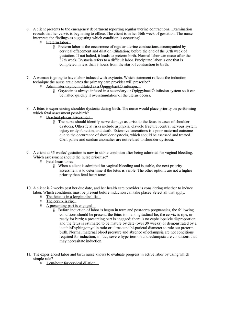 Nursing Management of Labor and Birth at Risk - Page 2