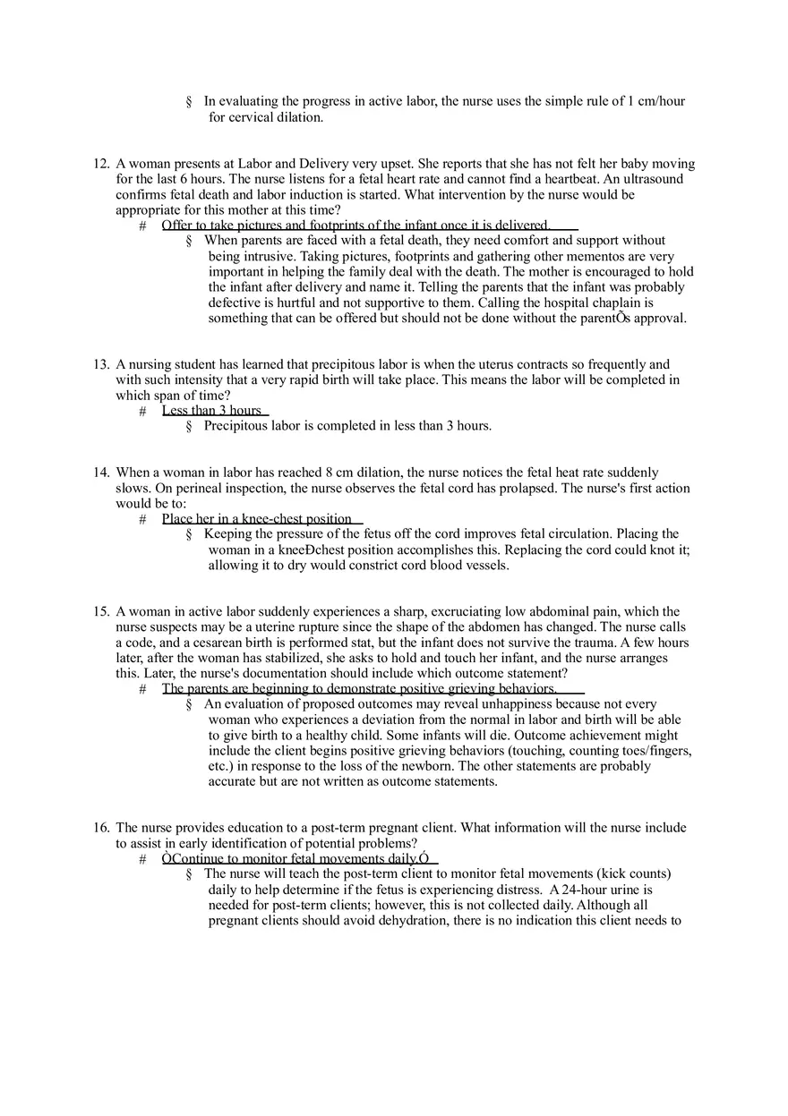 Nursing Management of Labor and Birth at Risk - Page 3