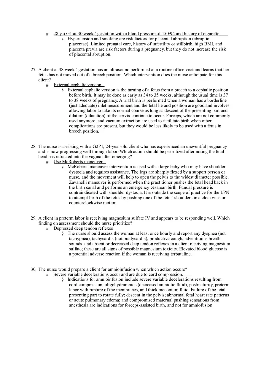 Nursing Management of Labor and Birth at Risk - Page 6