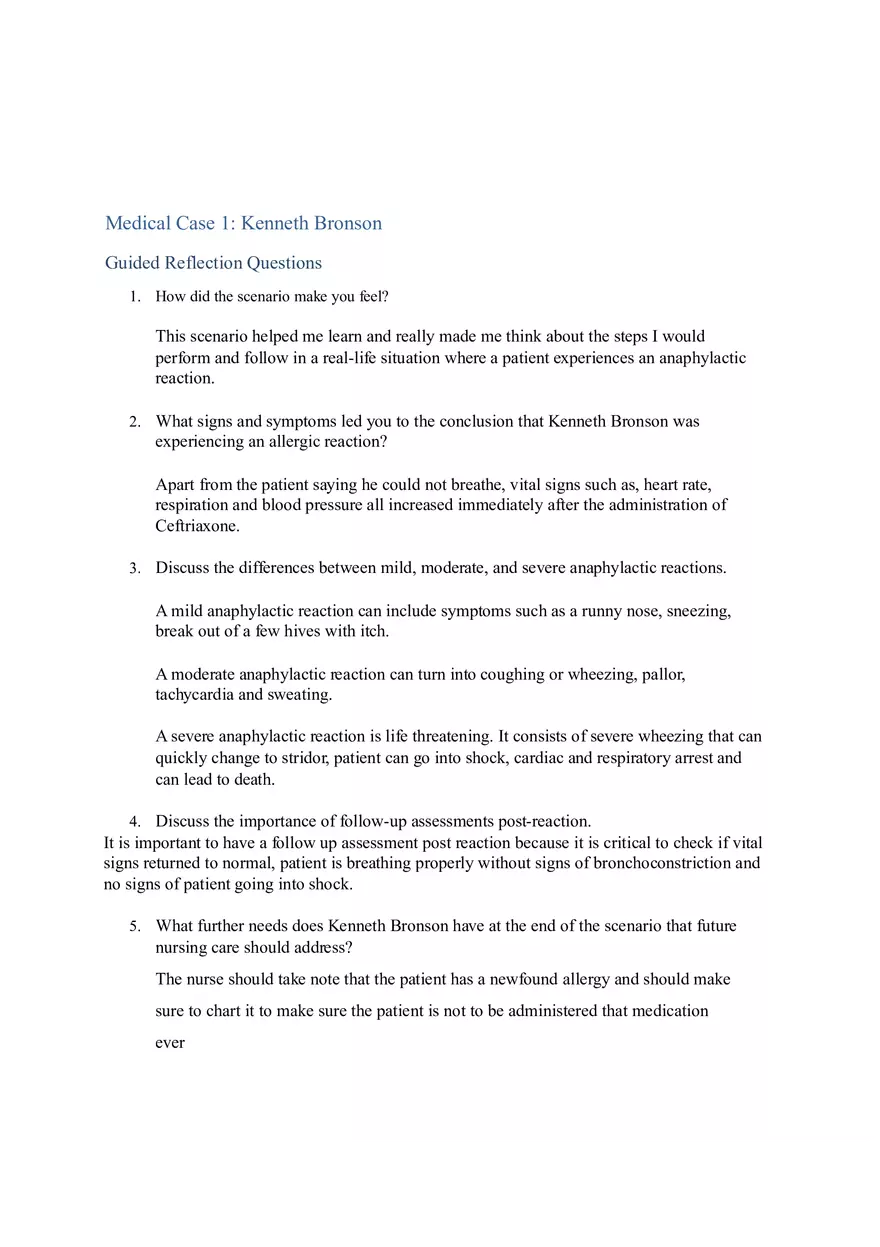 Medical Case 1 Kenneth Bronson - Page 1