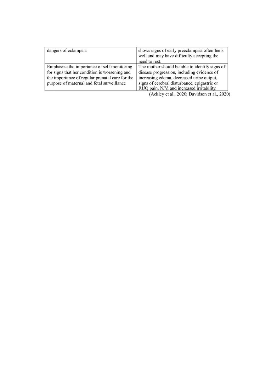 Preeclampsia Care Plan - Page 3