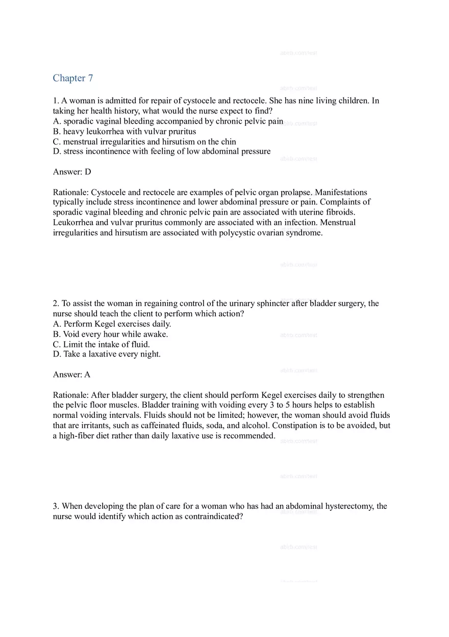 Chapter 7 Nursing Test Bank - Page 1
