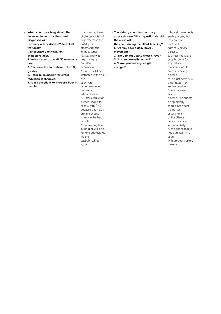 Cardiovascular Questions Part 2 - Page 4
