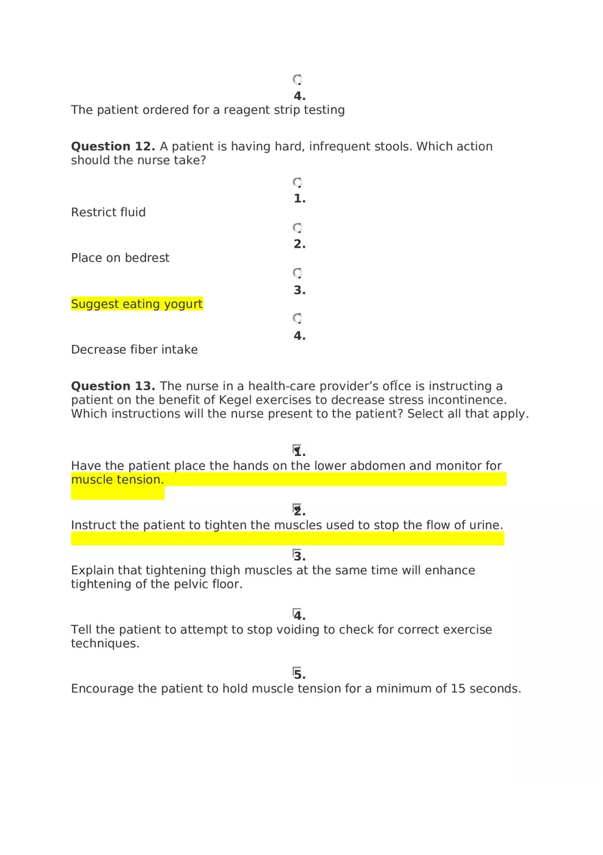 Urinary Bowel Elimination Davis Edge Quiz - Page 8
