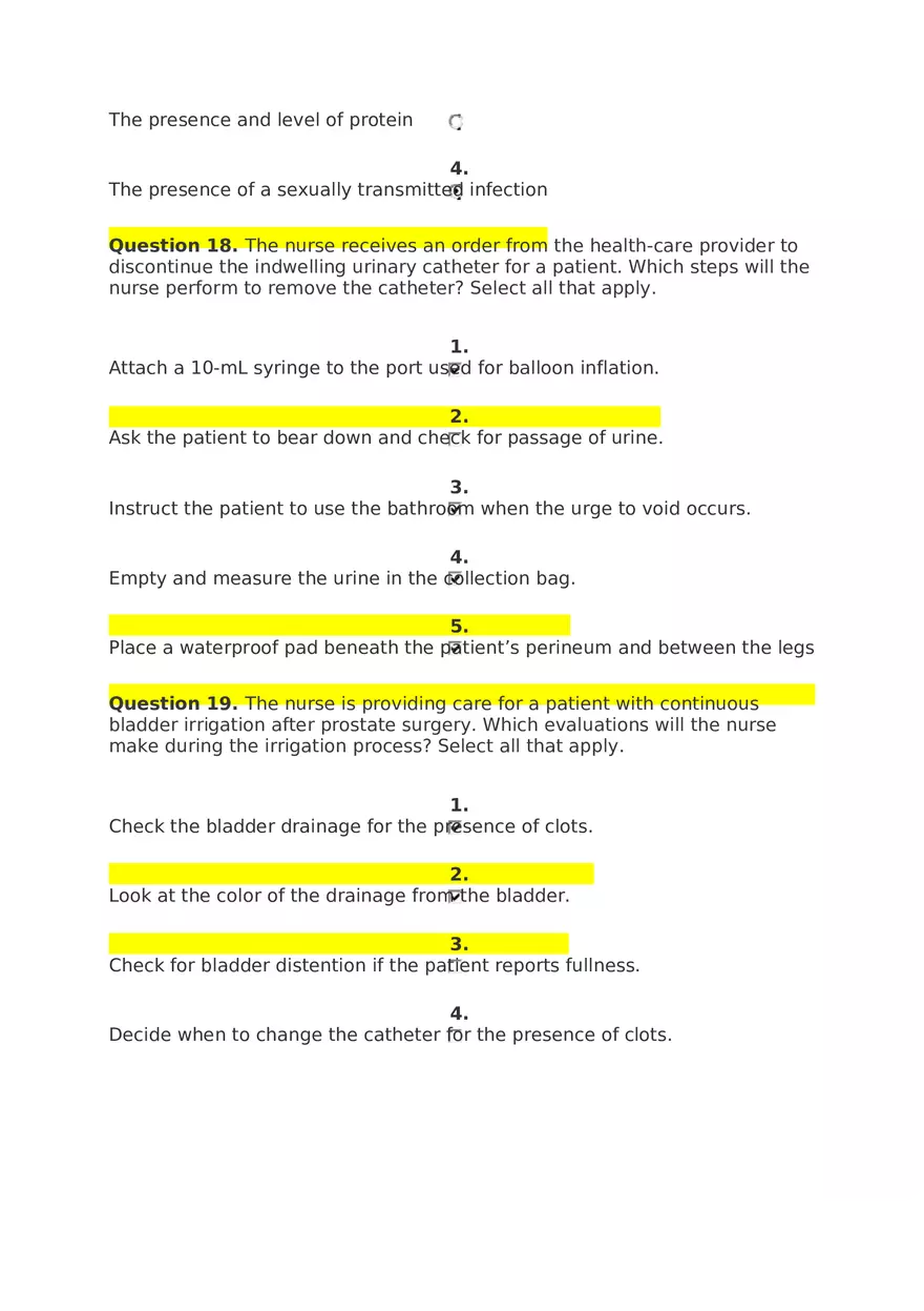 Urinary Bowel Elimination Davis Edge Quiz - Page 11