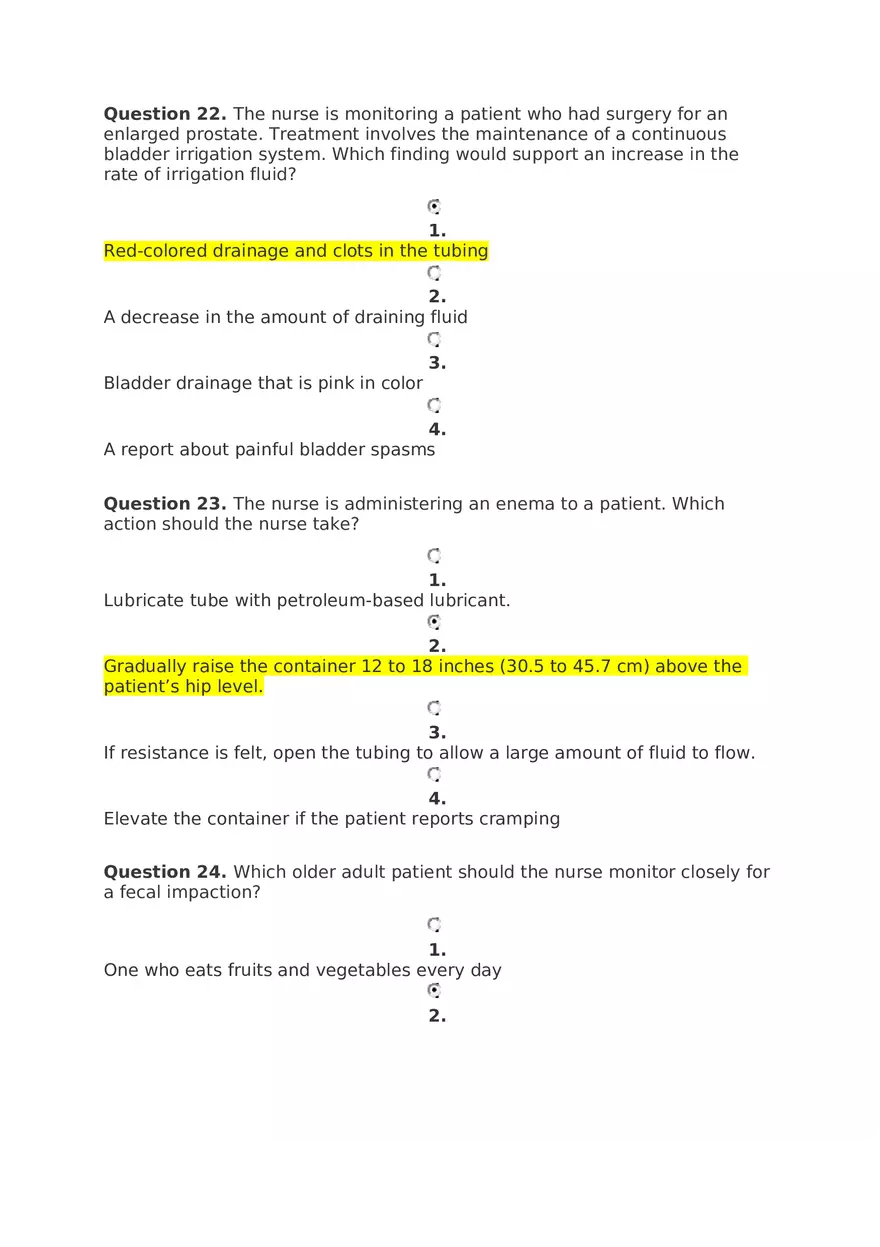Urinary Bowel Elimination Davis Edge Quiz - Page 3