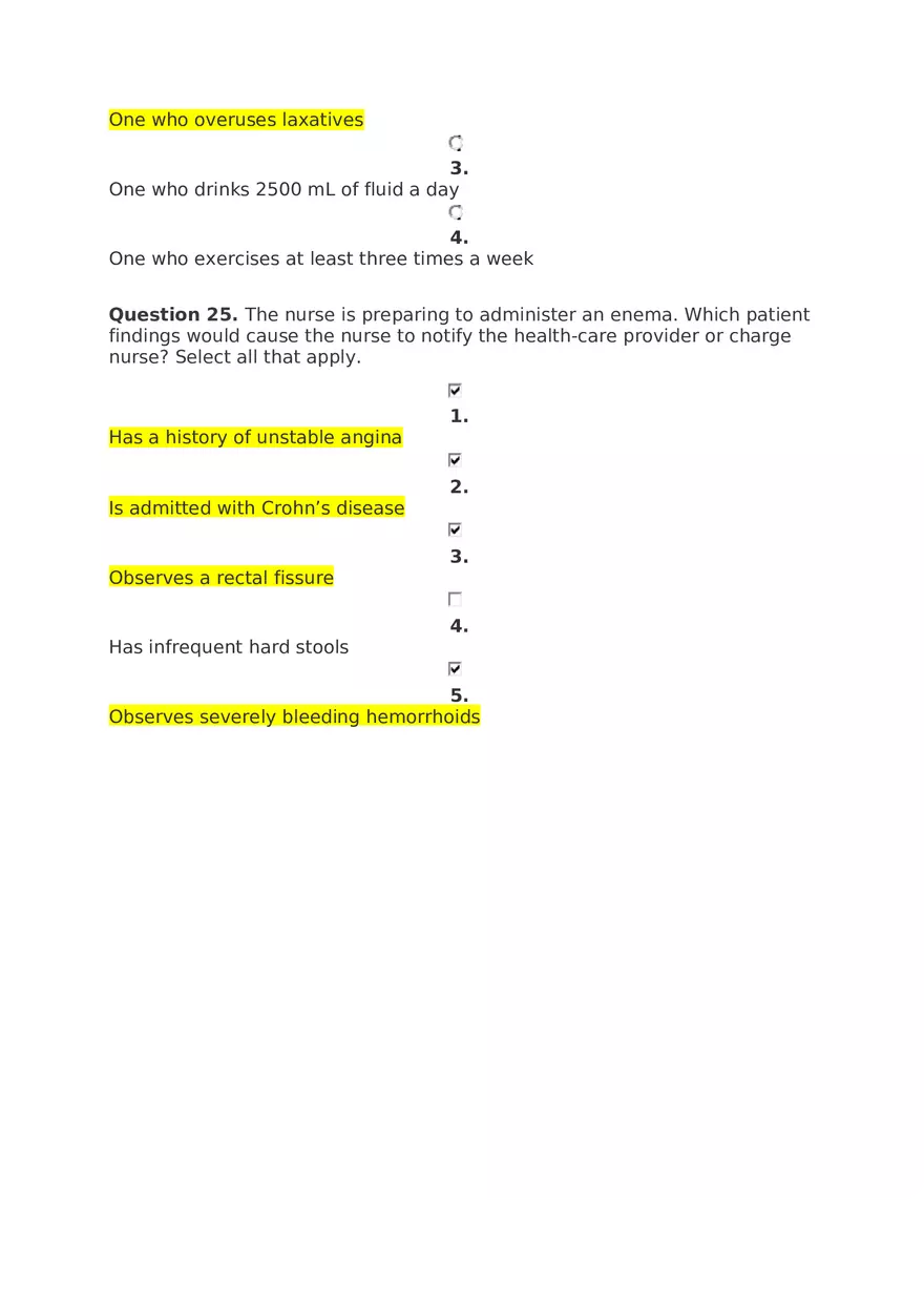 Urinary Bowel Elimination Davis Edge Quiz - Page 4