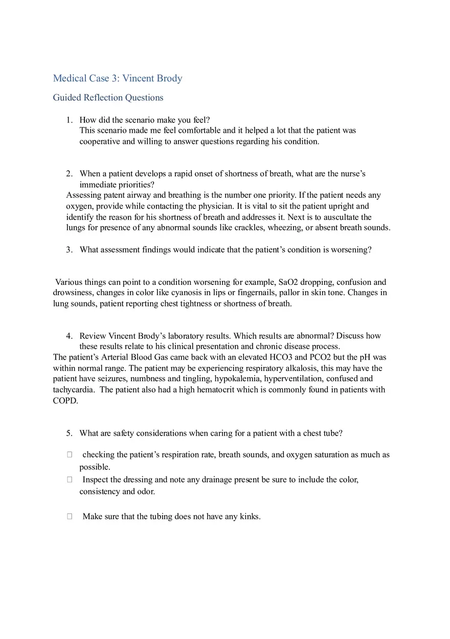 Medical Case 03 Vincent Brody - Page 1