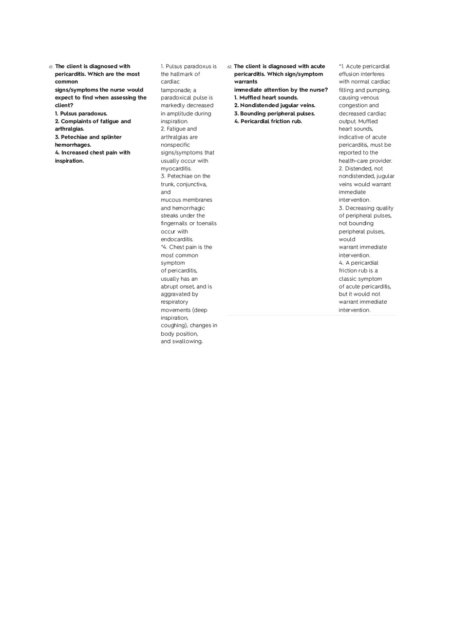 Cardiovascular Questions Part 3 - Page 11