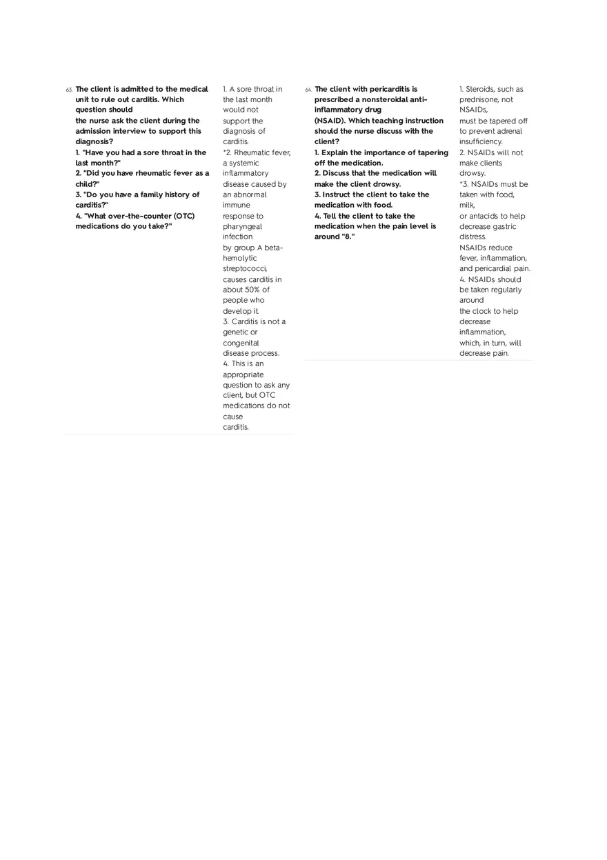 Cardiovascular Questions Part 3 - Page 12