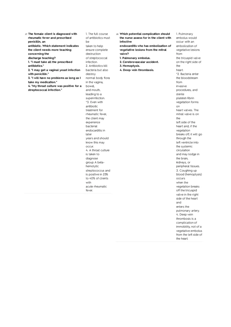 Cardiovascular Questions Part 3 - Page 3