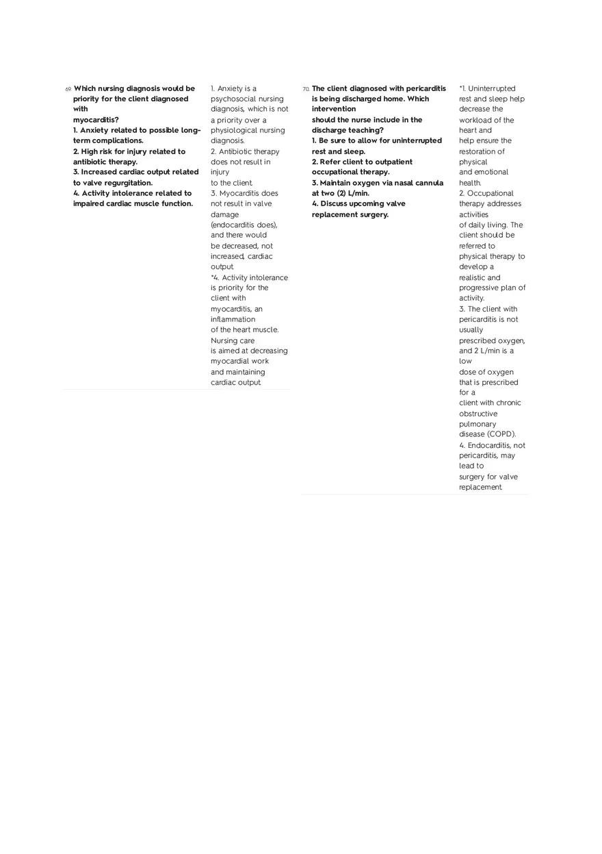 Cardiovascular Questions Part 3 - Page 4