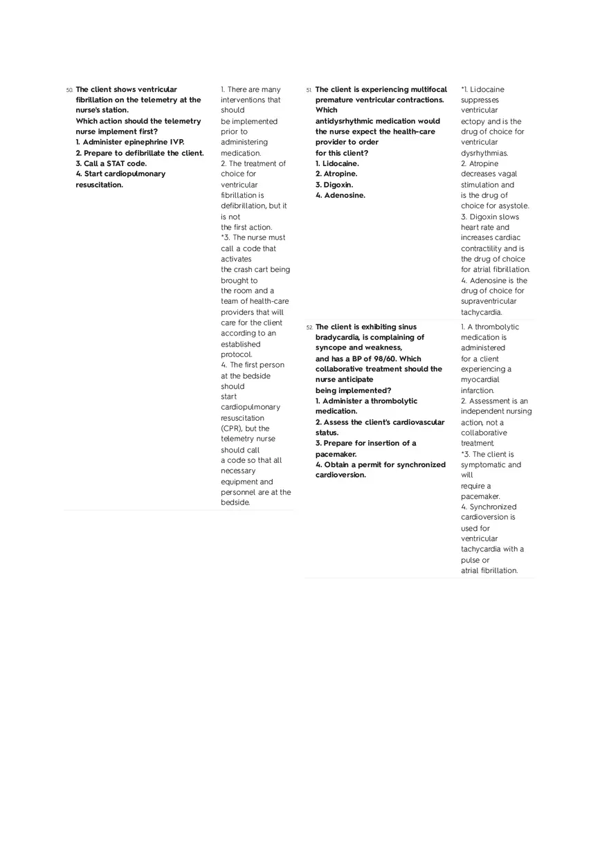 Cardiovascular Questions Part 3 - Page 6