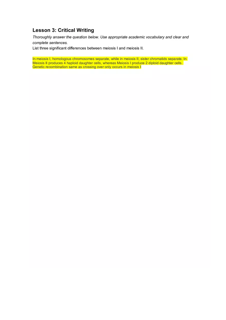 Cell Cycle Mitosis Meiosis Worksheet Answers - Page 16