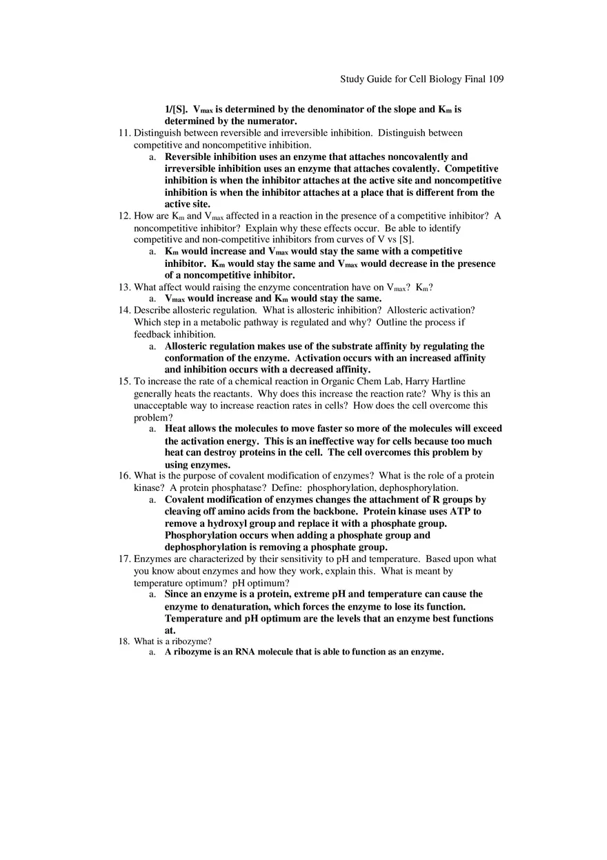 Study Guide for Cell Biology Final Part 9 - Page 7