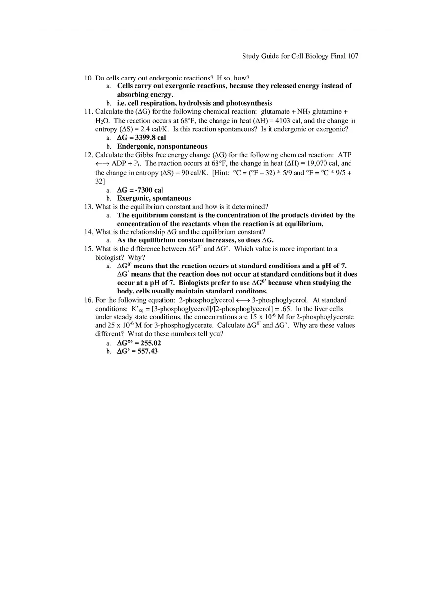 Study Guide for Cell Biology Final Part 9 - Page 5