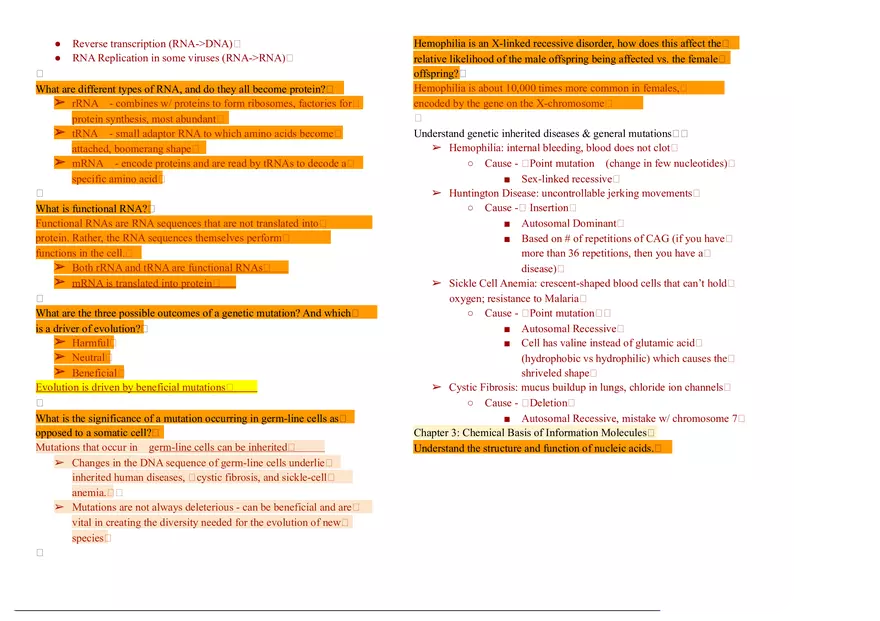 Molecular Biology - Lecture Notes 1-5 - Page 5