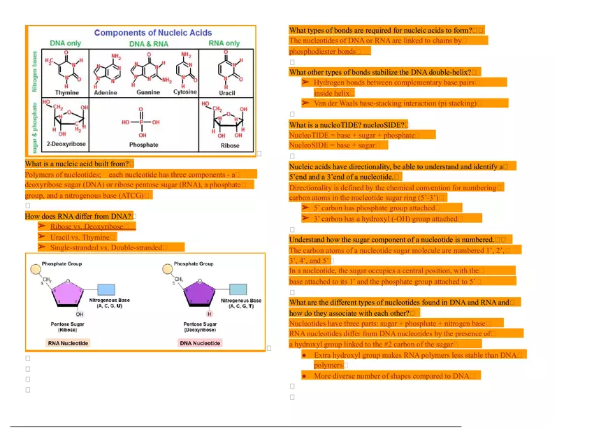 Molecular Biology - Lecture Notes 1-5 - Page 6