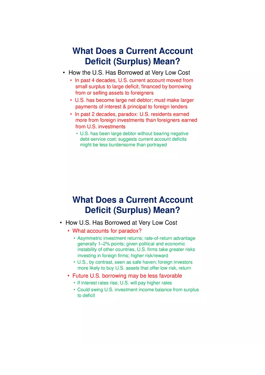 What Does a Current Account Deficit (Surplus) Mean Lecture - Page 6