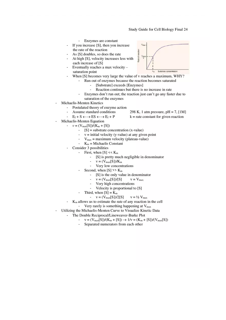 Study Guide for Cell Biology Final Part 2 - Page 4