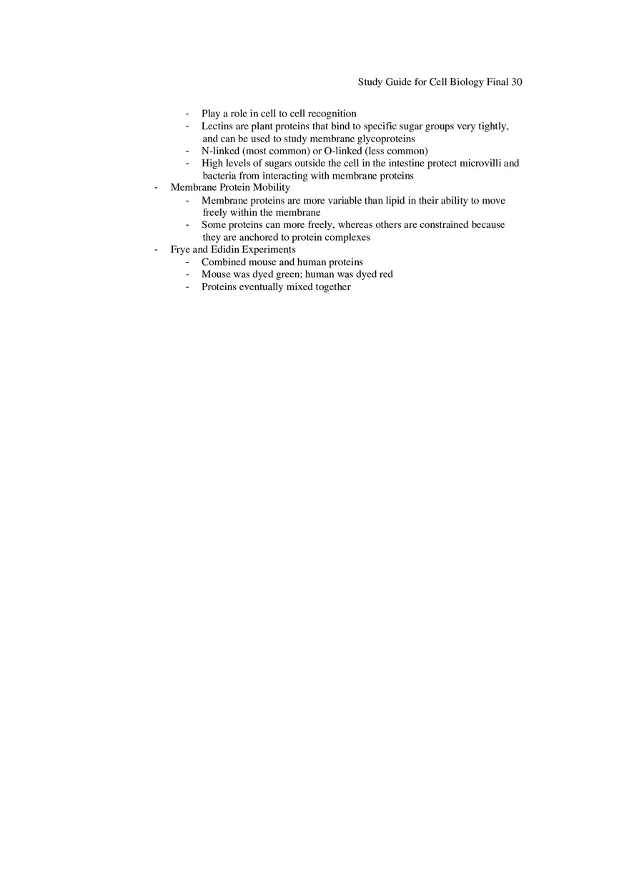 Study Guide for Cell Biology Final Part 3 - Page 7