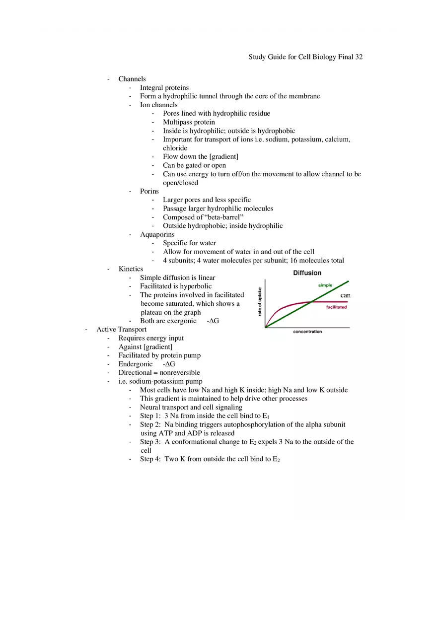 Study Guide for Cell Biology Final Part 3 - Page 9