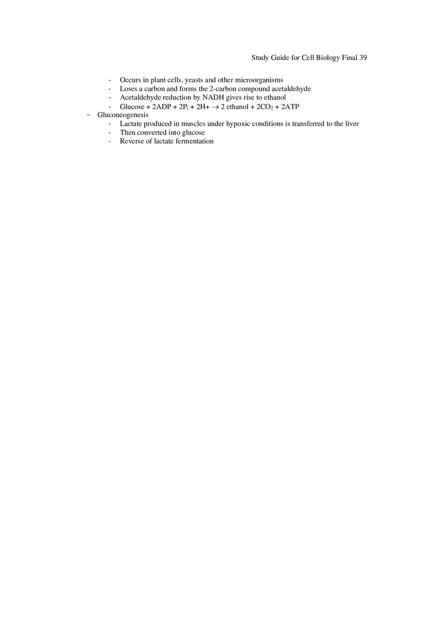 Study Guide for Cell Biology Final Part 3 - Page 5
