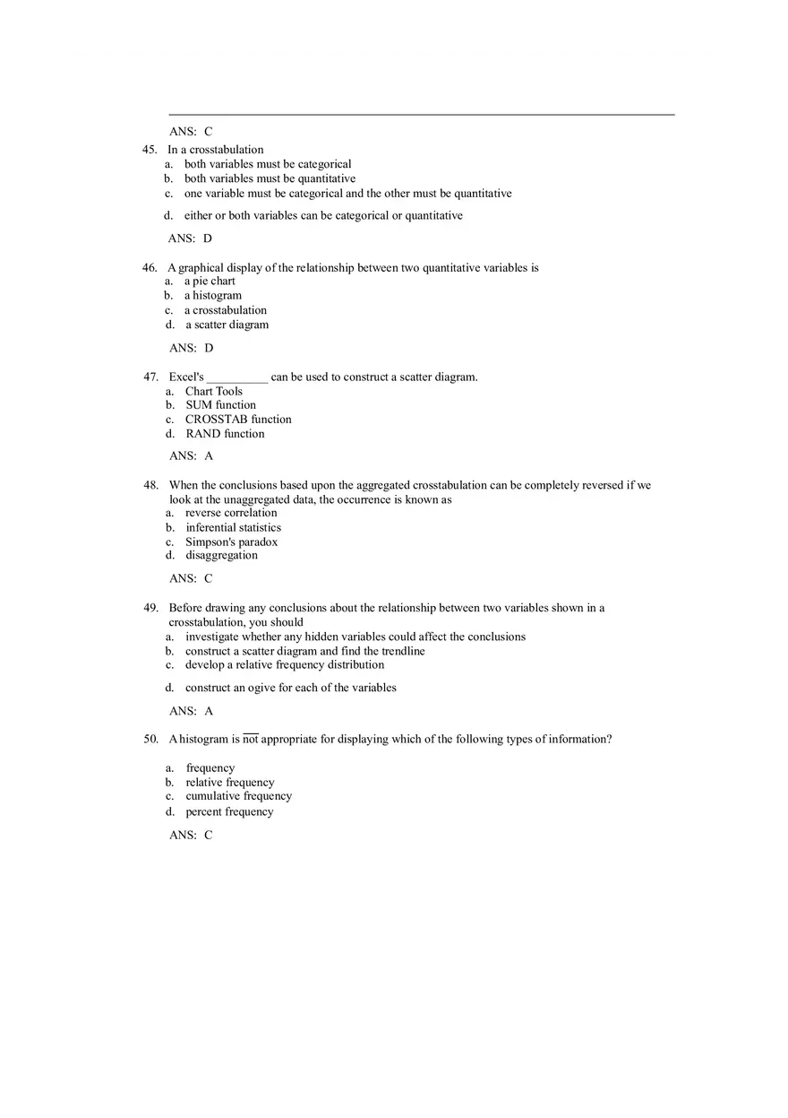 Descriptive Statistics - Tabular and Graphical Displays Chapter 2 Answers 1 - Page 9