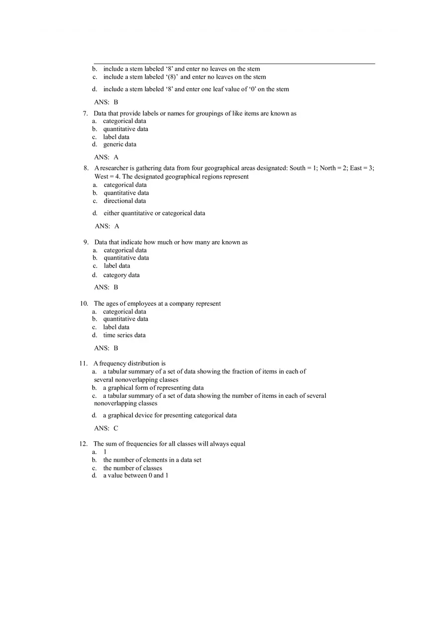 Descriptive Statistics - Tabular and Graphical Displays Chapter 2 Answers 1 - Page 2